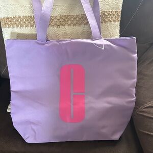 🆕Clinique Lavender Tote with Pink Logo
